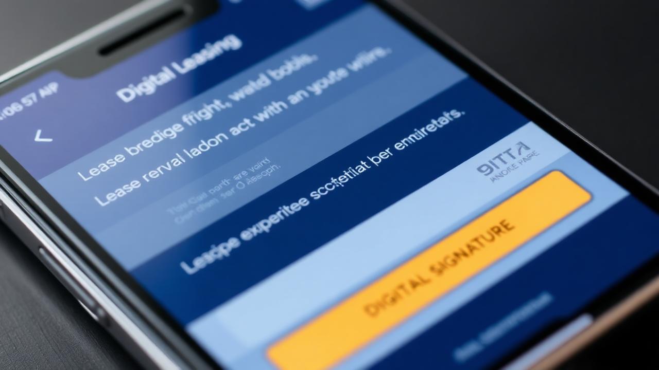 Digital leasing interface