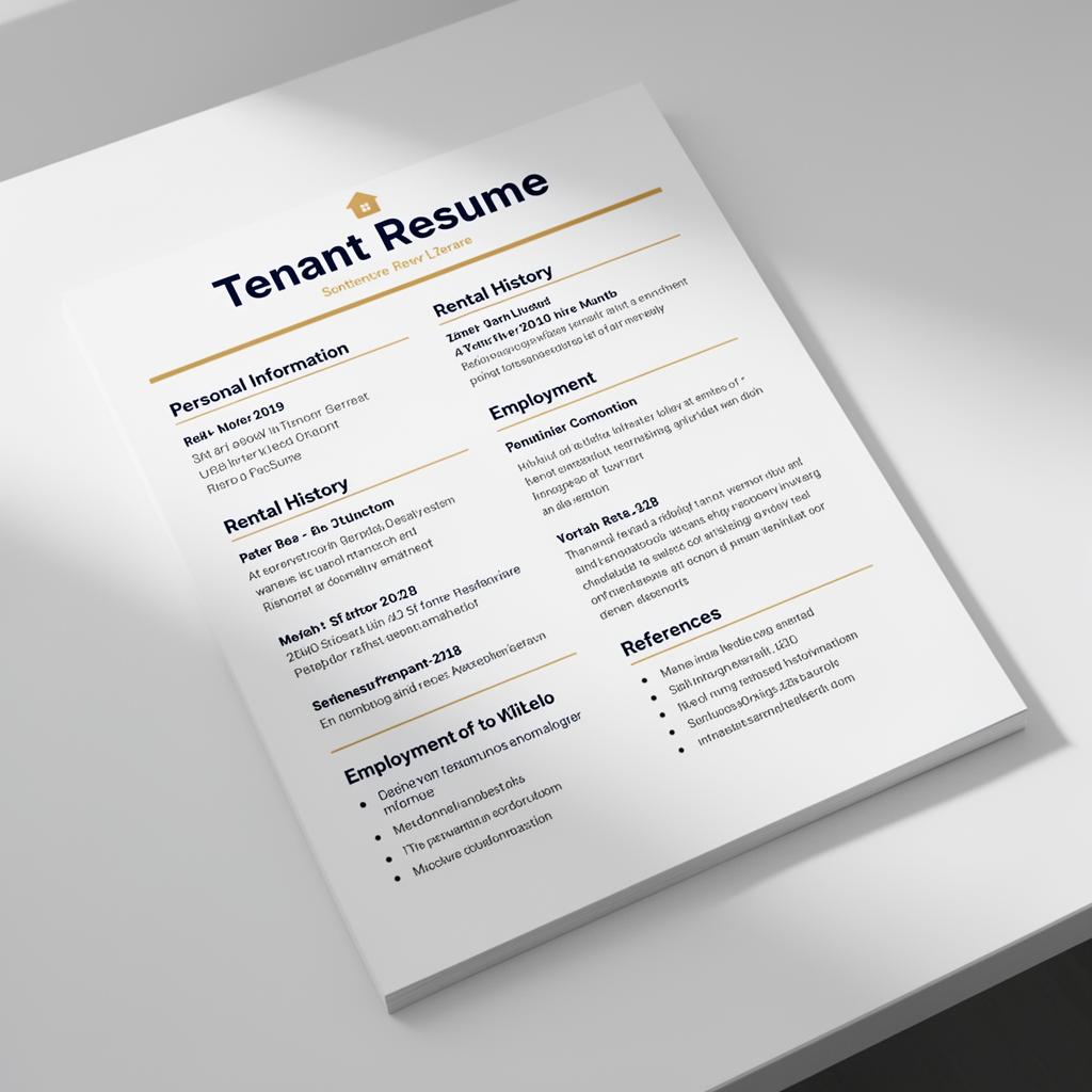 My Tenant Resume professional document